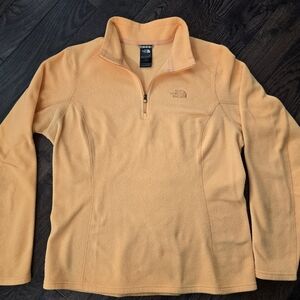 The North Face Women's GlacierQuarter Zip Tangerine Fleece Pullover